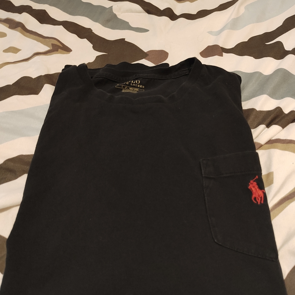 Polo by Ralph Lauren Black Tee with Red Logo